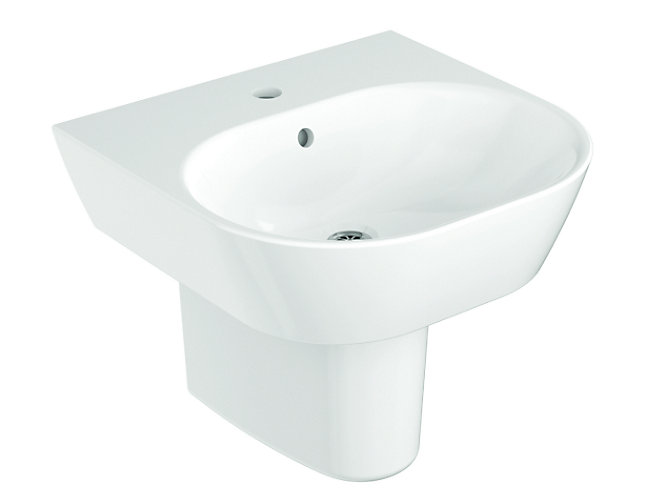 Kohler - Span  Round Wall Mount Lavatory (small) With Half Pedestal